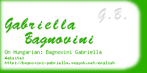 gabriella bagnovini business card